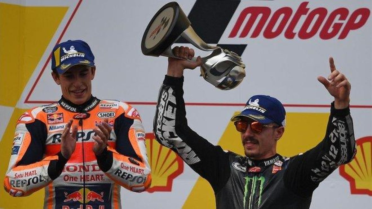 Maverick Viñales (Yamaha) gana el GP de Malasia en MotoGP-MOHD RASFAN /AFP