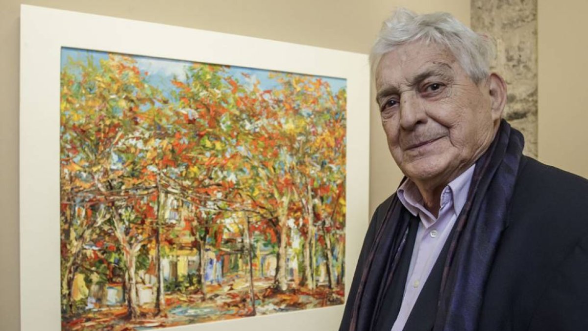 Ignacio del Río, el pasado mes de noviembre, en la inauguración de su última exposición en el Arco de Santa María.-SANTI OTERO