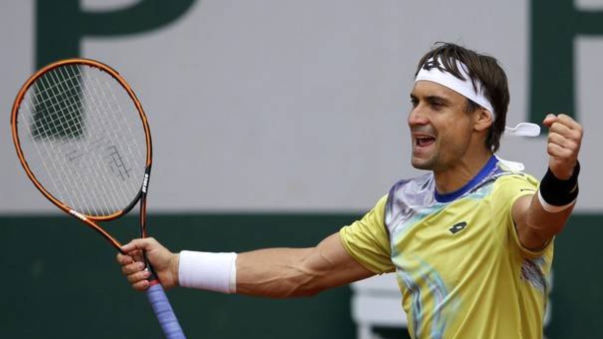 David Ferrer, durante el partido de este lunes en Roland Garros.-Foto: PASCAL ROSSIGNOL / REUTERS