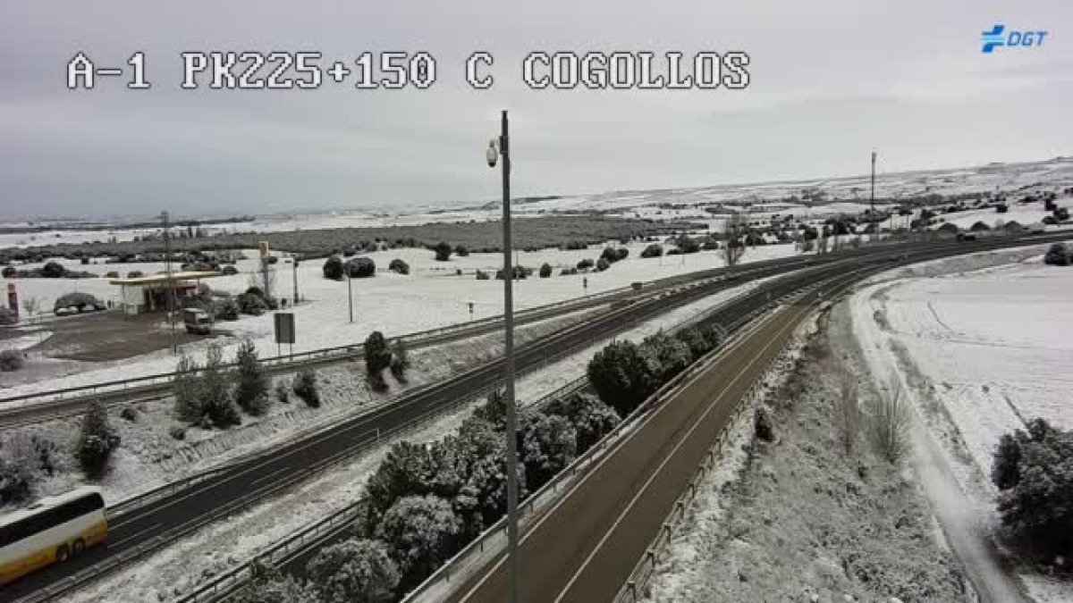 Imagen de la DGT de la A-1 en Cogollos