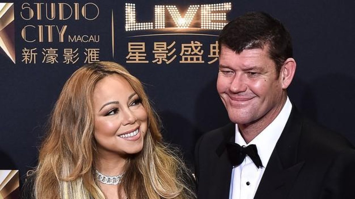 Mariah Carey con James Packer, el pasado octubre.-AFP / PHILIPPE LOPEZ