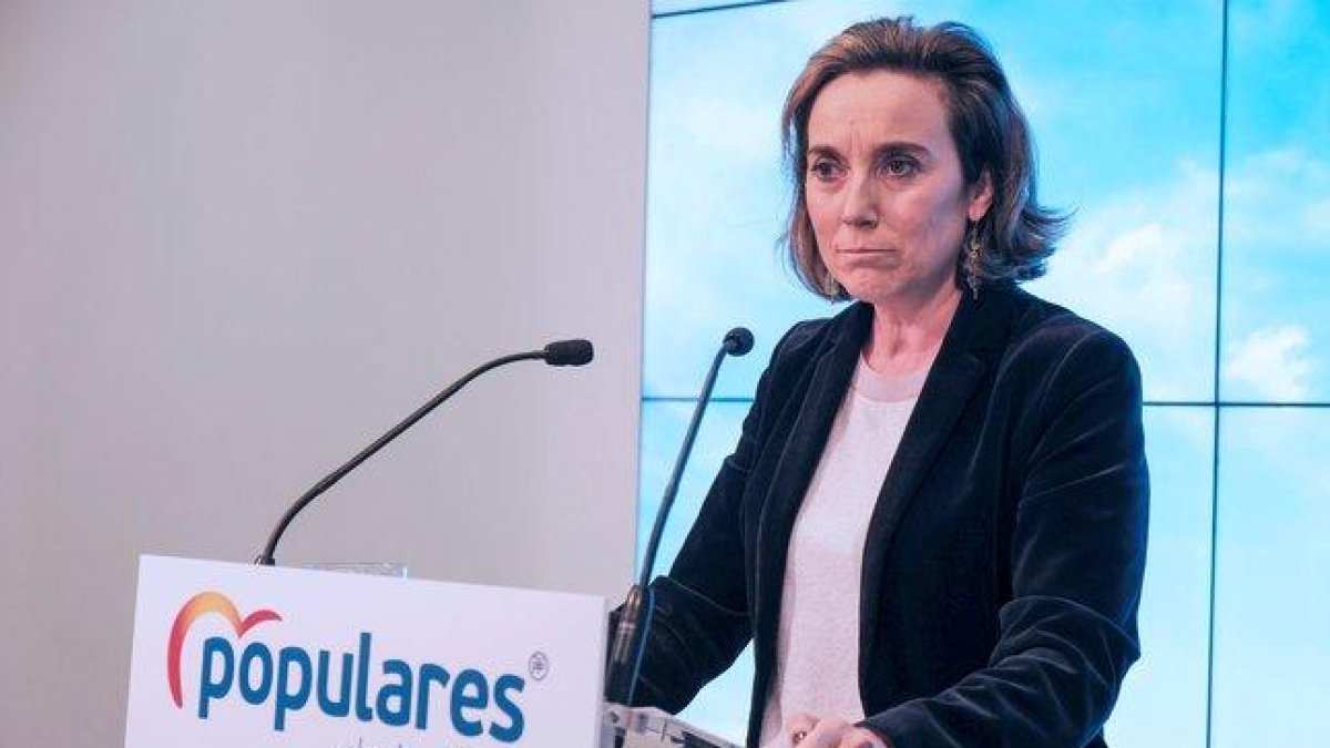 La vicepresidenta de Polítia Social del PP, Cuca Gamarra.-ABEL ALONSO (EFE)