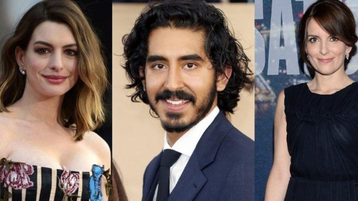 Anne Hathaway, Dev Patel y Tina Fey.-AP PHOTO