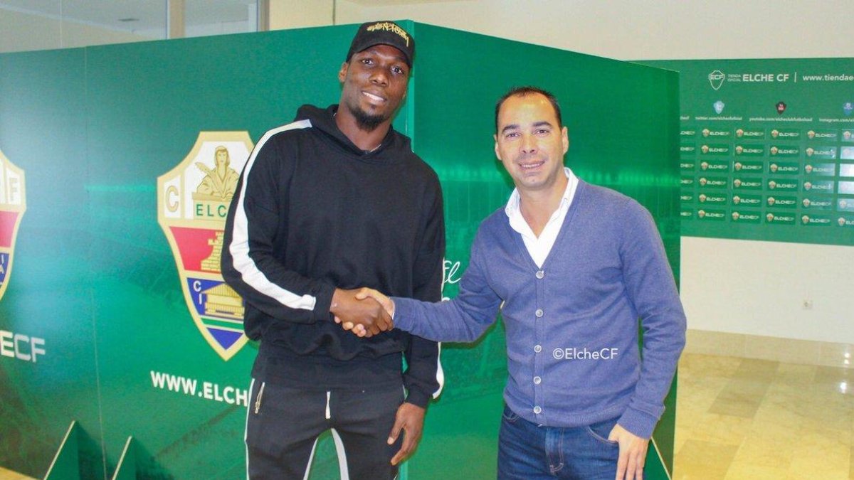 Florentin Pogba, a su llegada a Elche.-TWITTER / ELCHE