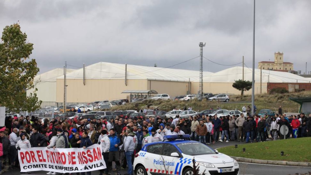 Manifestación de los trabajadores de Nissan en Ávila-Ical