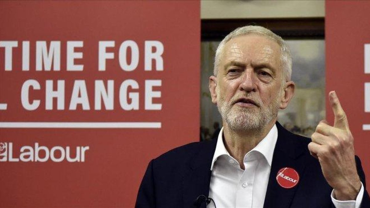 Jeremy Corbyn, este jueves en Birmingham.-AP /RUI VIEIRA