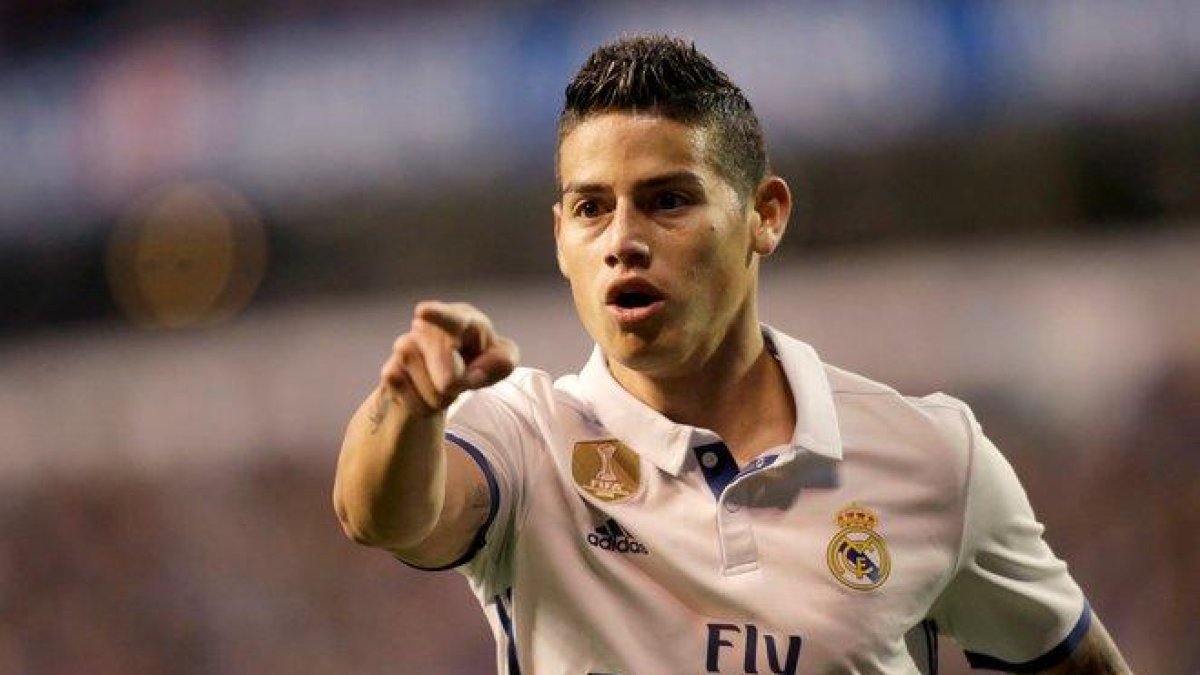 James Rodríguez en uno de sus últimos partidos con el Madrid.-X01219