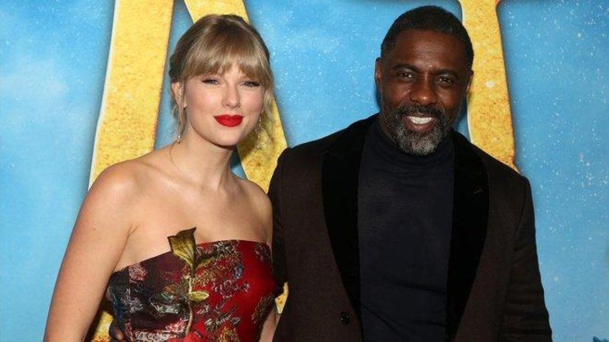 Taylor Swift e Idris Elba, en el estreno mundial de la película ’Cats’, este martes en Nueva York.-FILMMAGIC