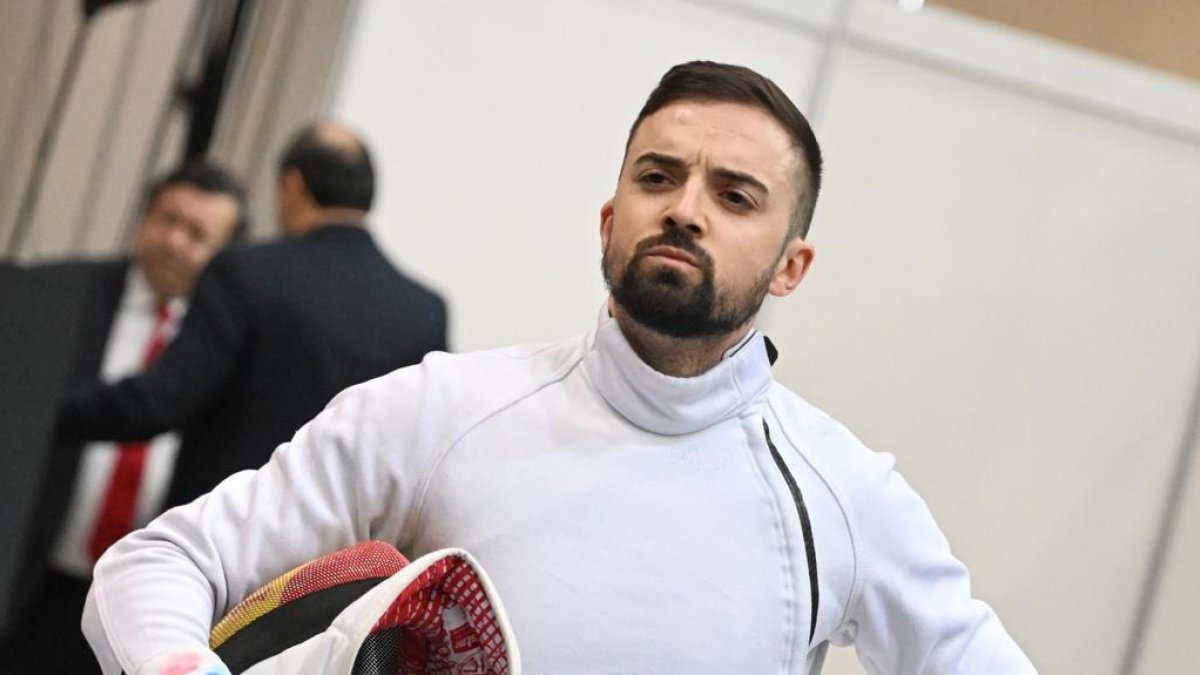 Imagen del tirador burgalés en el Grand Prix Budapest. ECB