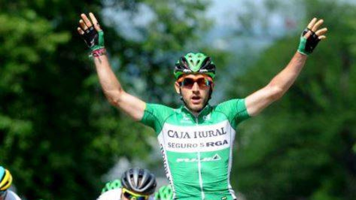 Imagen de su segunda victoria de Carlos Barbero en el Tour de Beauce.-
