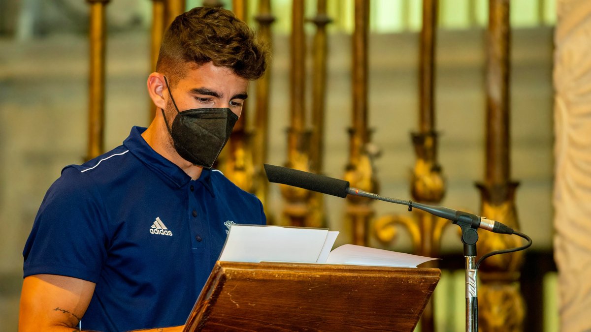 Undabarrena tomó la palabra durante la ofrenda floral. SANTI OTERO