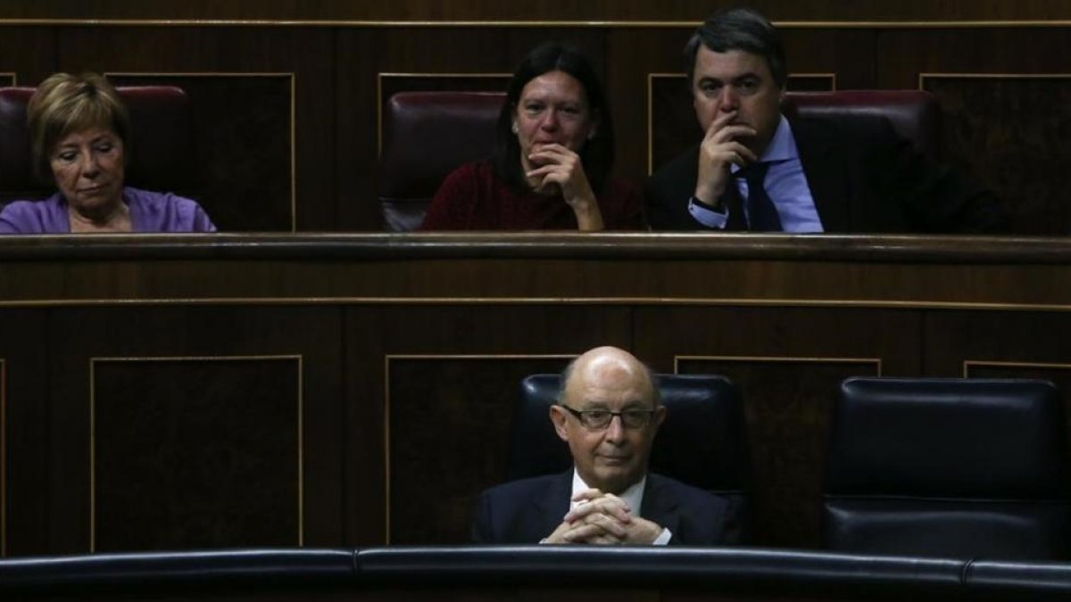 Cristóbal Montoro, este miércoles en el Congreso de los Diputados.-JUAN MANUEL PRATS
