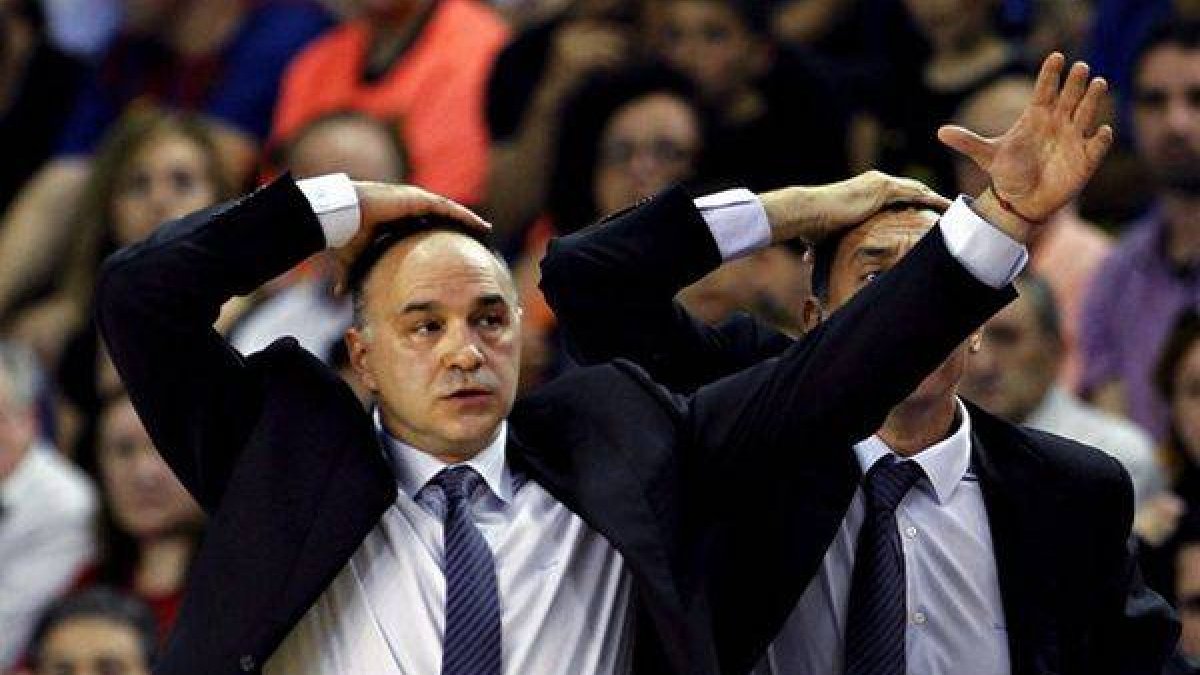 Pablo Laso, durante un anterior Barça-Madrid.-Foto: EFE