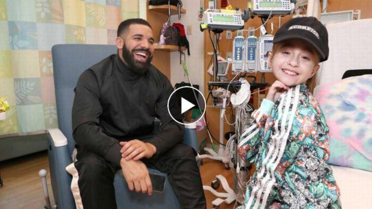 El rapero Drake visita por sorpresa a una niña hospitalizada en Chicago que soñaba con conocerle. /-REUTERS / REDES SOCIALES (VÍDEO: ATLAS)