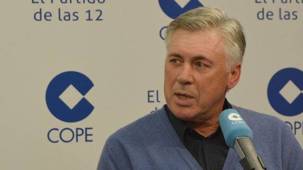 Carlo Ancelotti, durante la entrevista concedida al programa 'El partido de las 12' de la Cope.-Foto: COPE