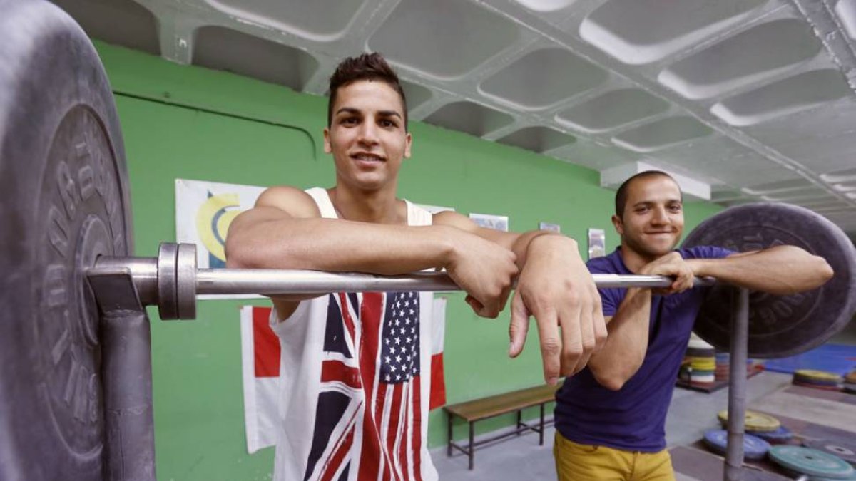 Junior Santana e Iván García Rueda, antes de un entrenamiento.-RAÚL OCHOA