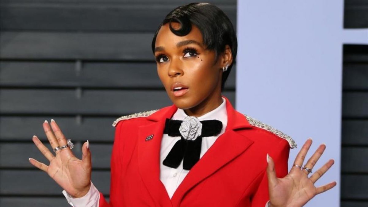 Janelle Monáe, en una de las fiestas de los Oscar, en marzo pasado.-AFP