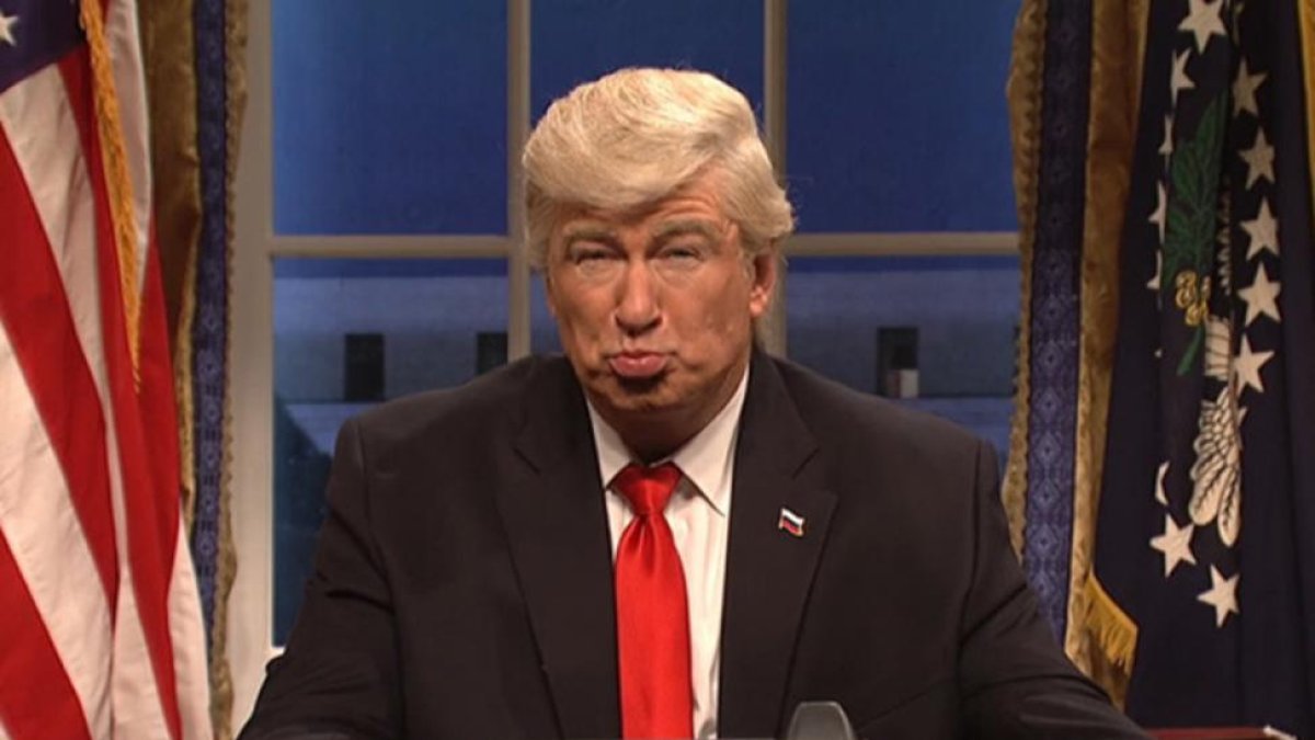 Alec Baldwin en una de sus imitaciones de Donald Trump (SNL).-EL PERIÓDICO