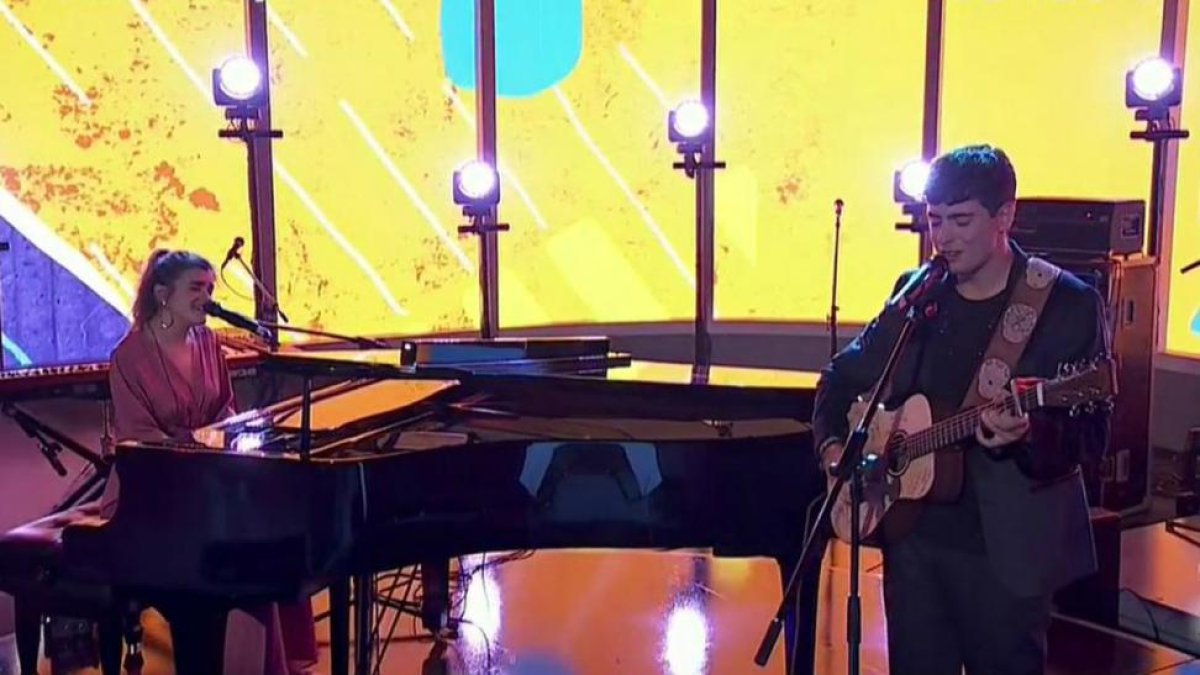 Amaia y Alfred, en el concierto entre amigos que celebraron días antes de viajar a Lisboa.-/ PERIODICO