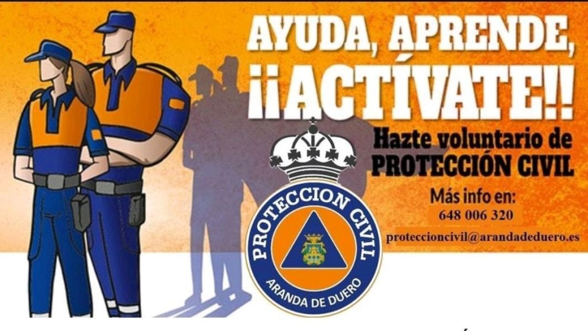 Imagen del cartel de Protección Civil