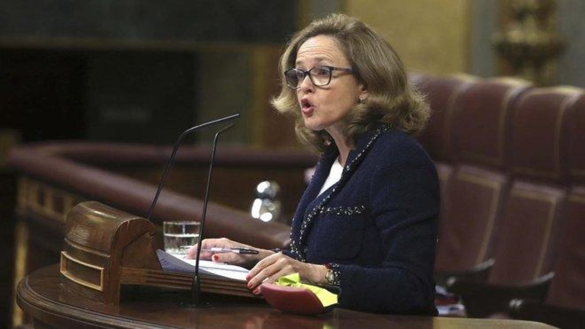 La ministra de Economía, Nadia Calviño.-DAVID CASTRO