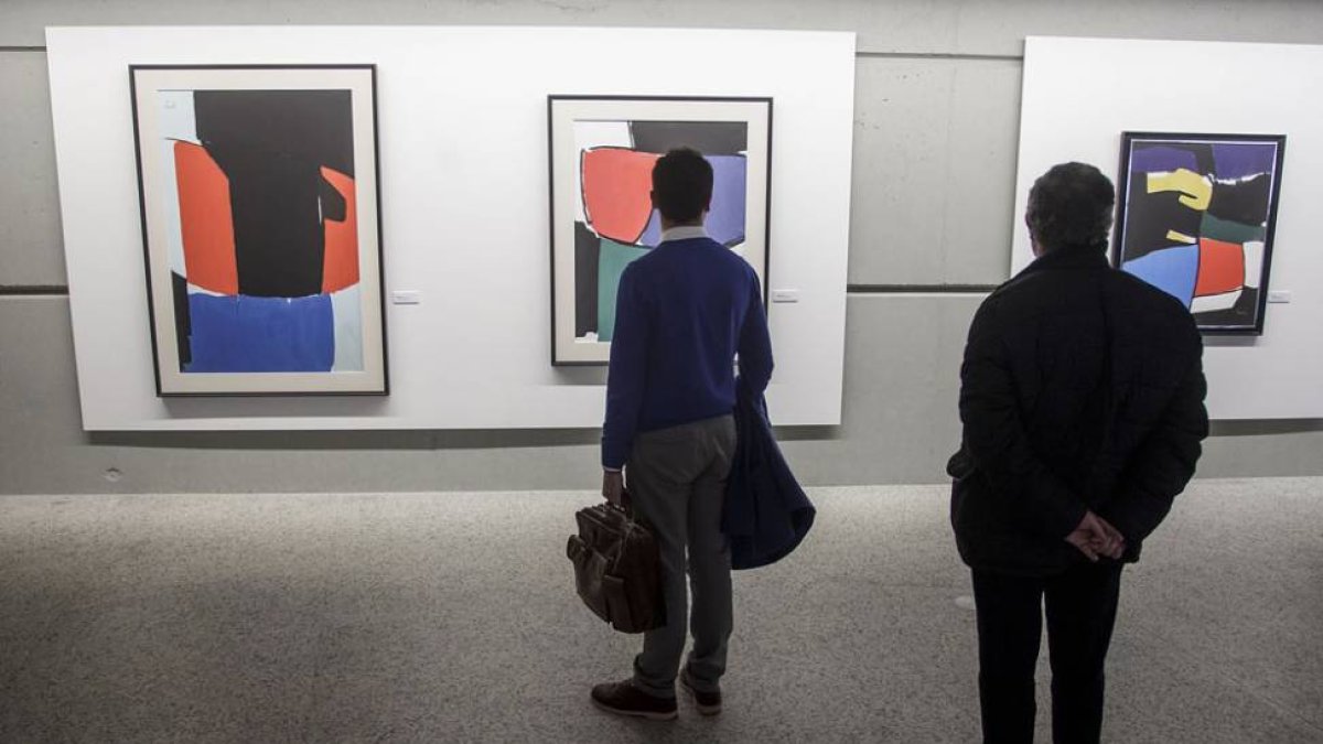 Obras de la última etapa abstracta, en los ochenta.-Santi Otero.