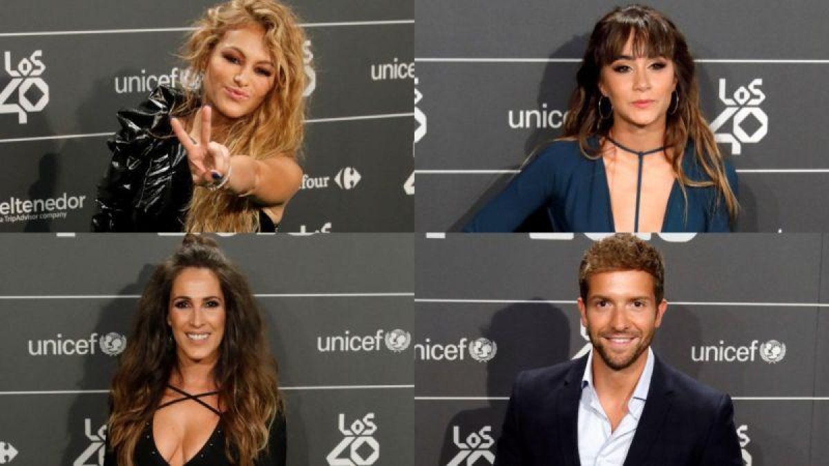 Algunos de los invitados de la cena de nominados de Los 40 Music Awards.-EL PERIÓDICO