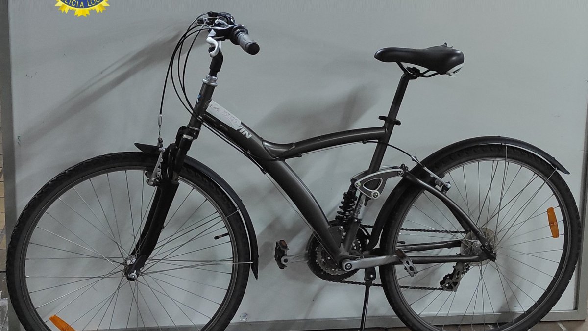 Una de las bicis recuperadas por la Policía Local.