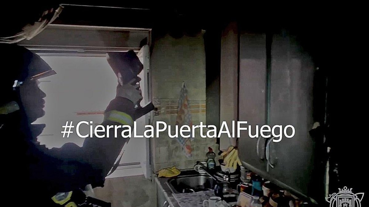 Captura del vídeo de la campaña de Bomberos.-BOMBEROS DE BURGOS