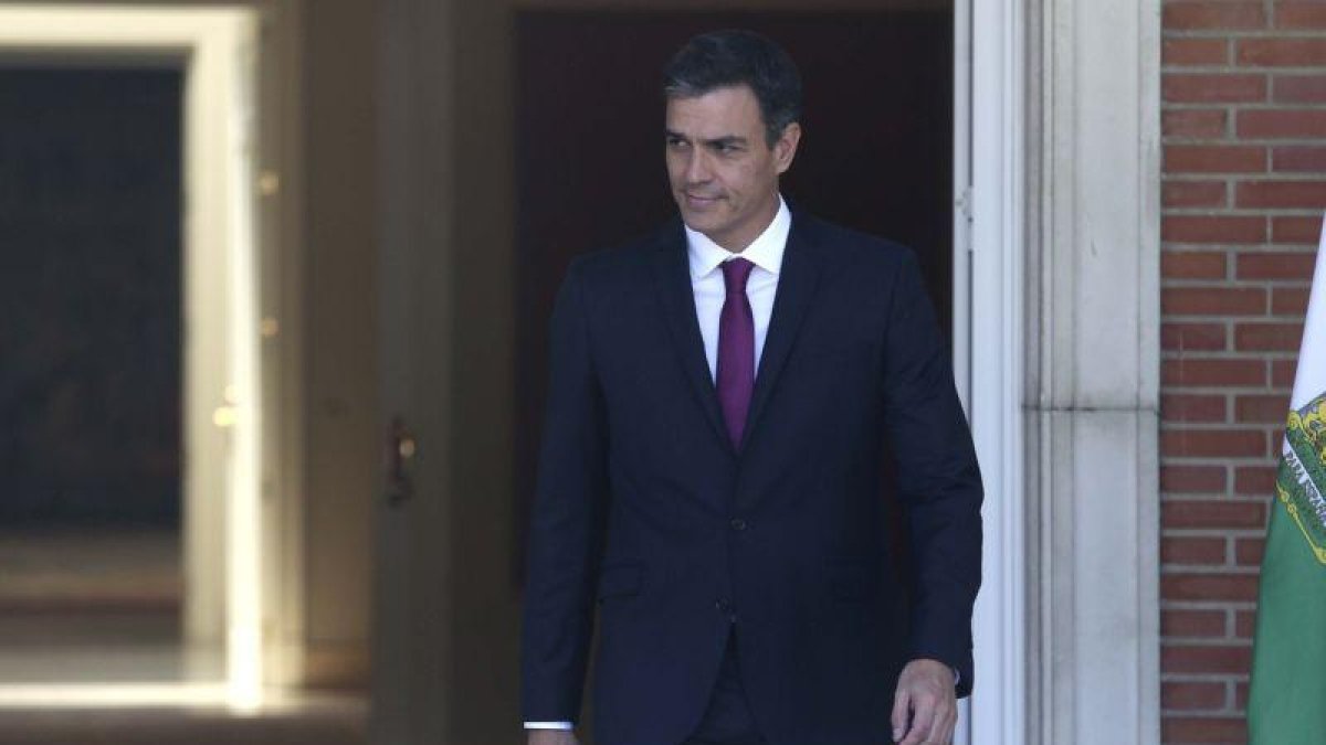 Pedro Sánchez en La Moncloa.-DAVID CASTRO