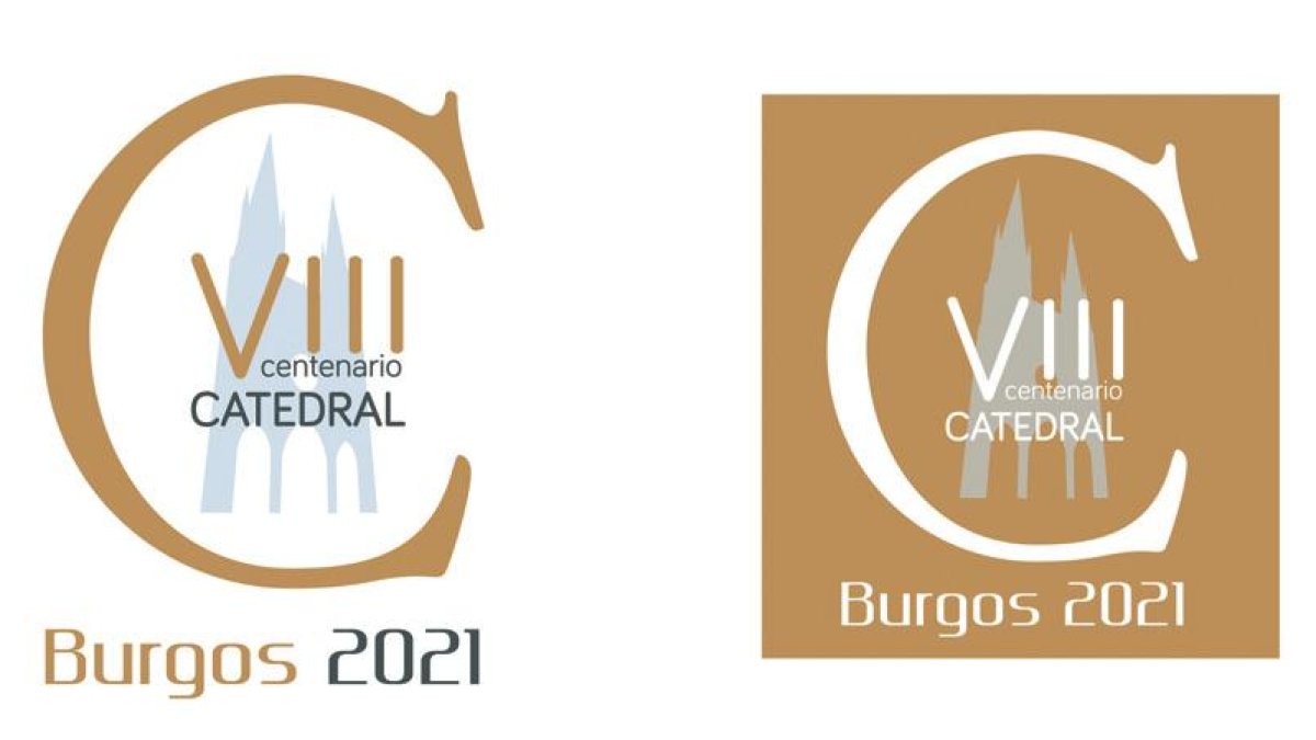Dos variaciones del logotipo del VIII Centenario.-ECB