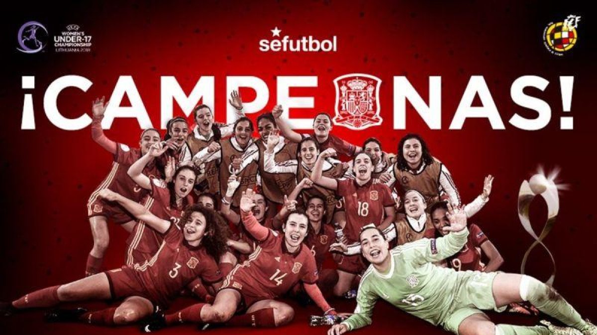 España sub 17, campeona de Europa.-RFEF