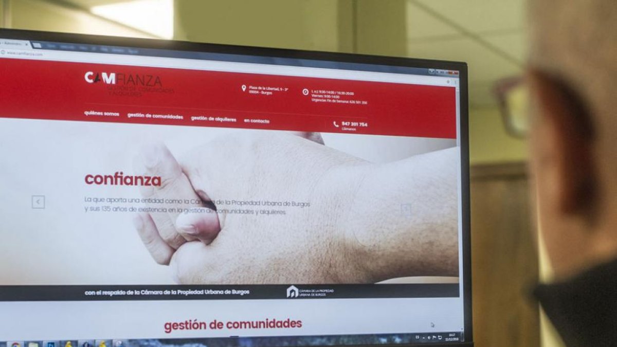 Portal de ‘Camfianza’ que gestiona la Cámara de de la Propiedad.-ISRAEL L. MURILLO