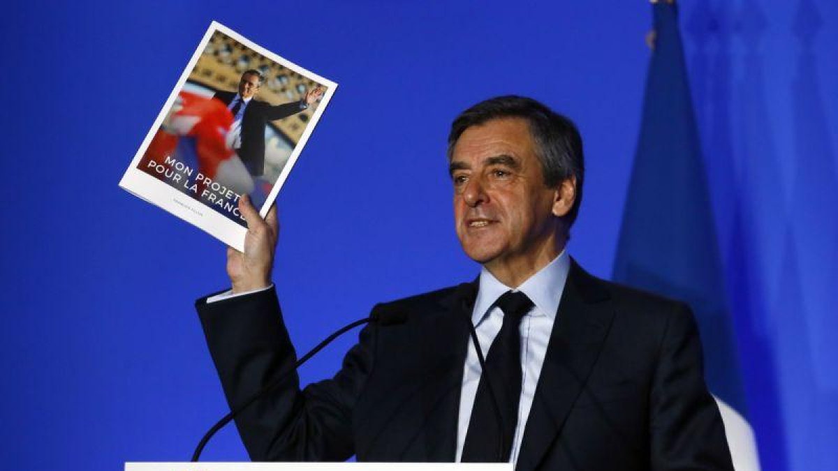 Fillon durante la presentación de su programa económico.-FRANÇOIS MORI / AP