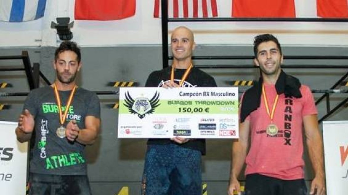 Podio masculino del Throwdown 2015.-CROSSFIT BURGOS