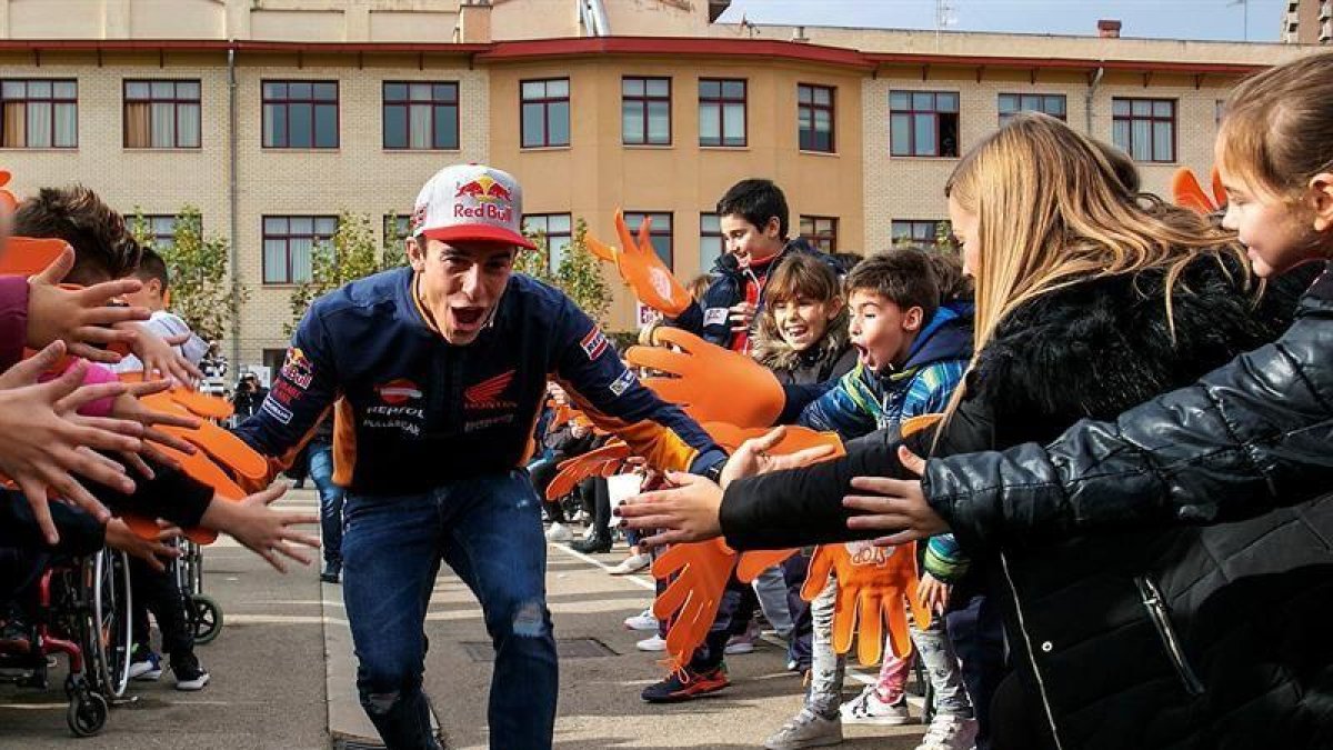 Mçarquez en el colegio Salesianos de Zaragoza.-EFE