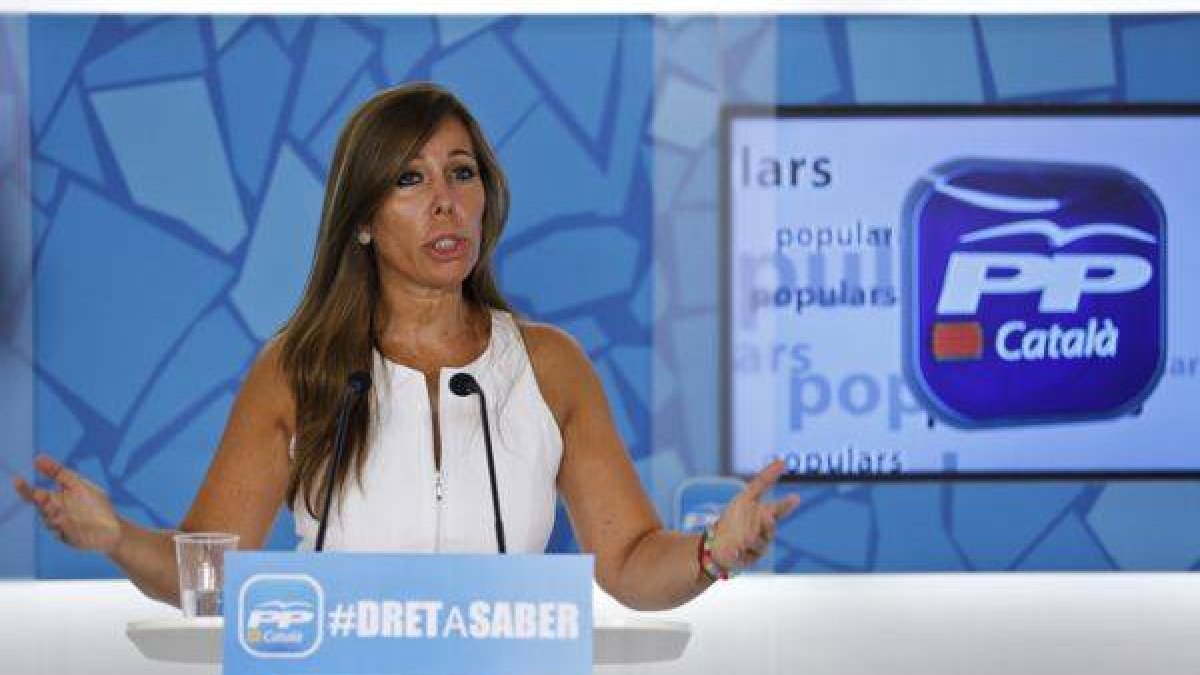 Alicia Sánchez Camacho, en rueda de prensa.-Foto: JOAN S. PUIG PASQUAL