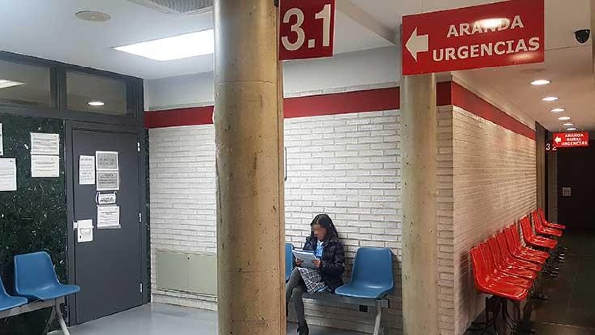 La sala de espera del Servicio de Urgencias de Atención Primaria en Aranda de Duero.