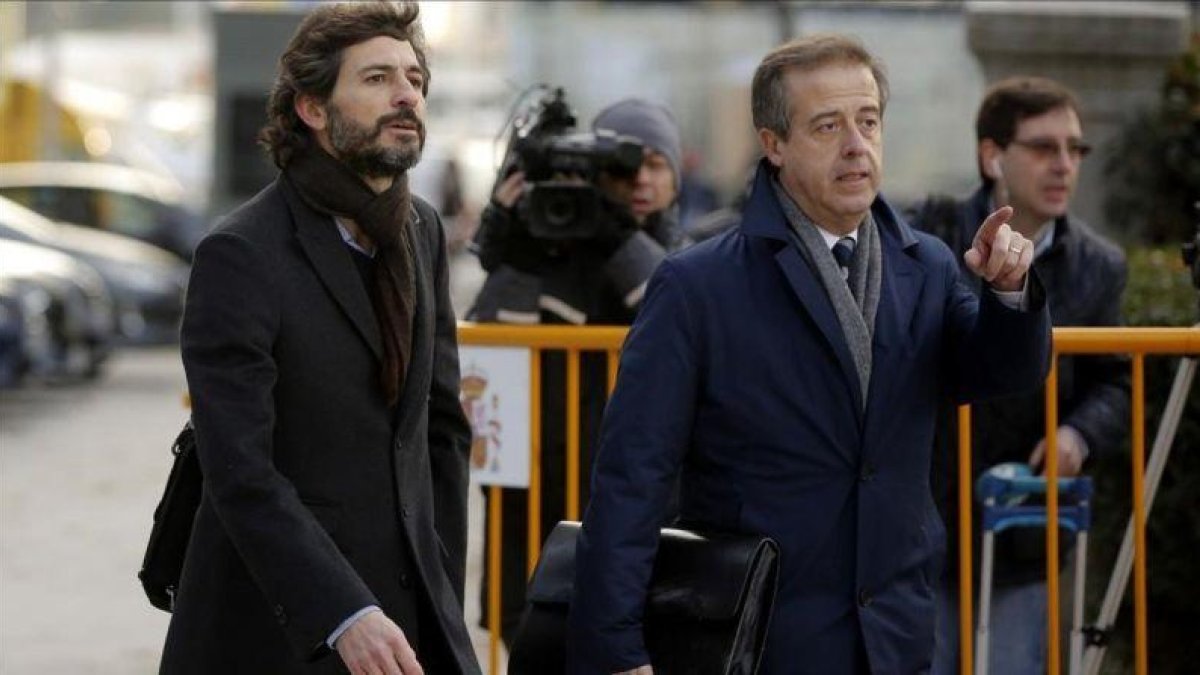 Oleguer Pujol, a su llegada a la Audiencia Nacional el pasado 12 de enero.-JOSÉ LUIS ROCA