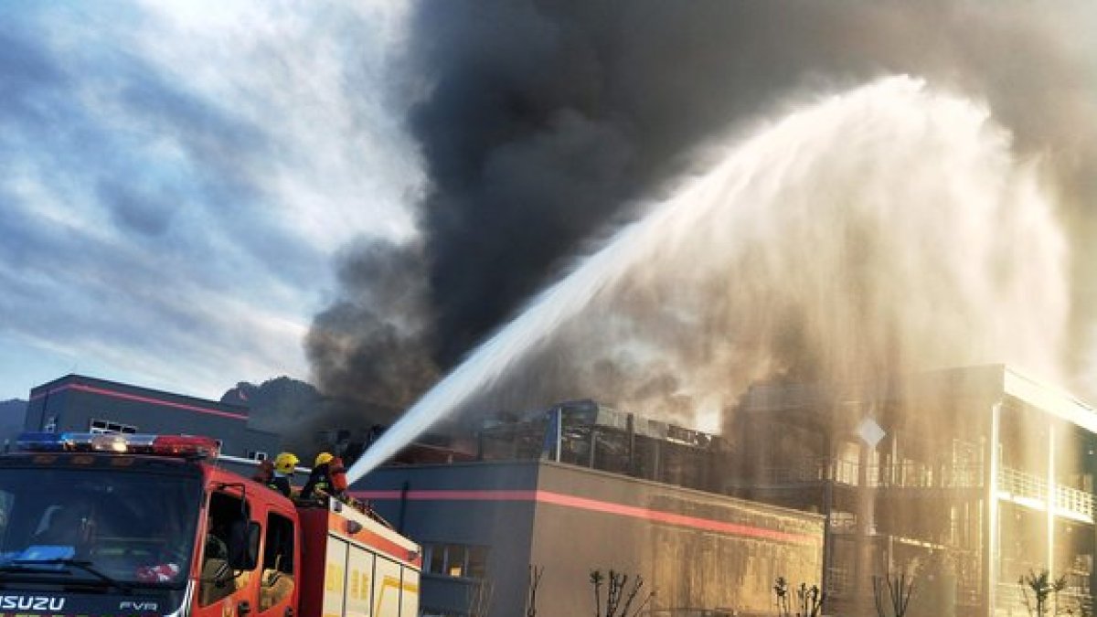 Explosión en una planta química de China.-AFP