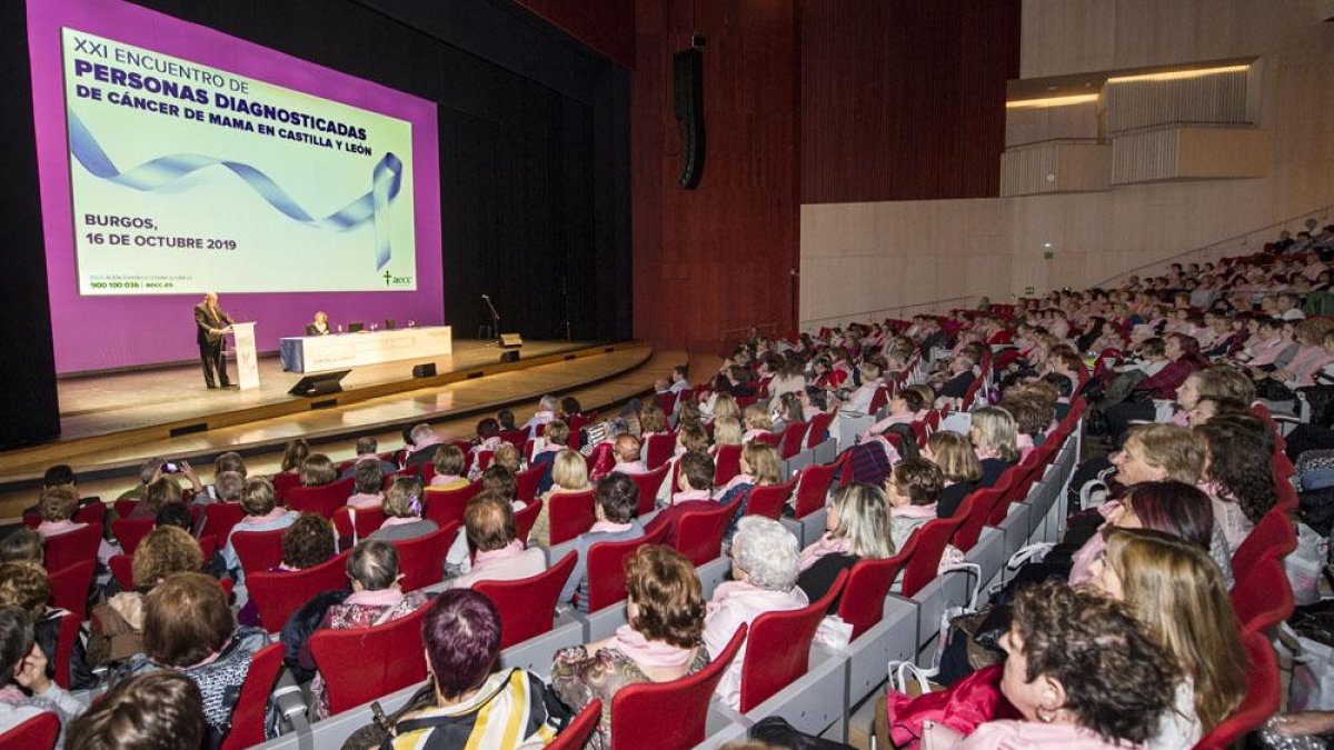 El presidente de la AECC se dirige a los asistentes en el encuentro celebrado en el Fórum Evolución.-ISRAEL L. MURILLO