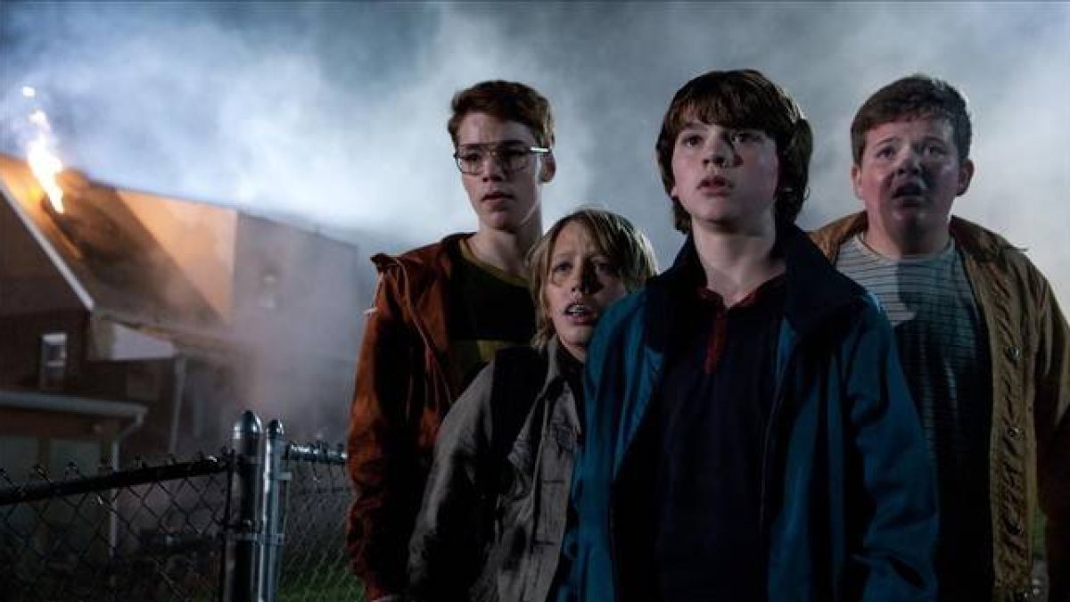 De izquierda a derecha, los actores Gabriel Basso, Ryan Lee, Joel Courtney y Riley Griffiths.-Foto: ARCHIVO