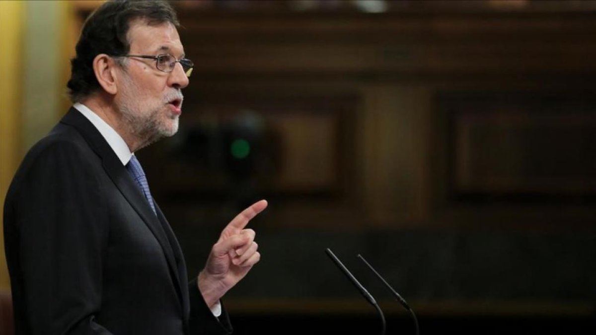 Mariano Rajoy, este miércoles en el Congreso de los Diputados.-JOSÉ LUIS ROCA