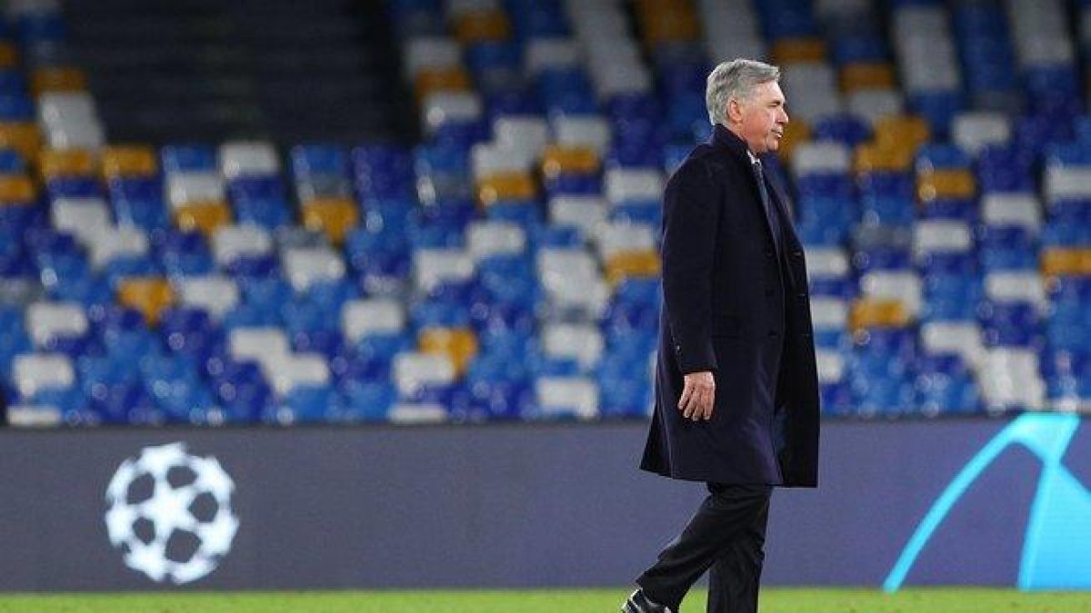 Ancelotti, en su último partido, este miércoles.-FEDERICO PROIETTI / DPPI