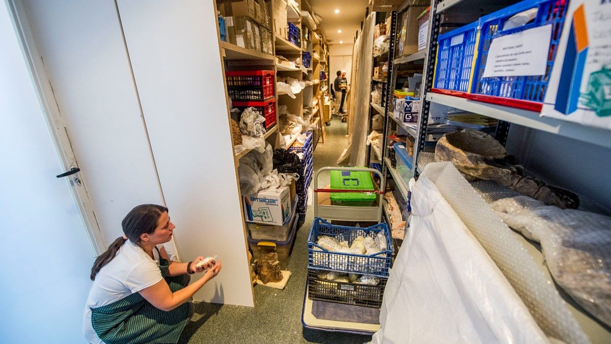 El almacén del Museo de Salas está repleto de hallazgos que ni pueden ser expuestos ni están en las mejores condiciones para su conservación. I.L.M.
