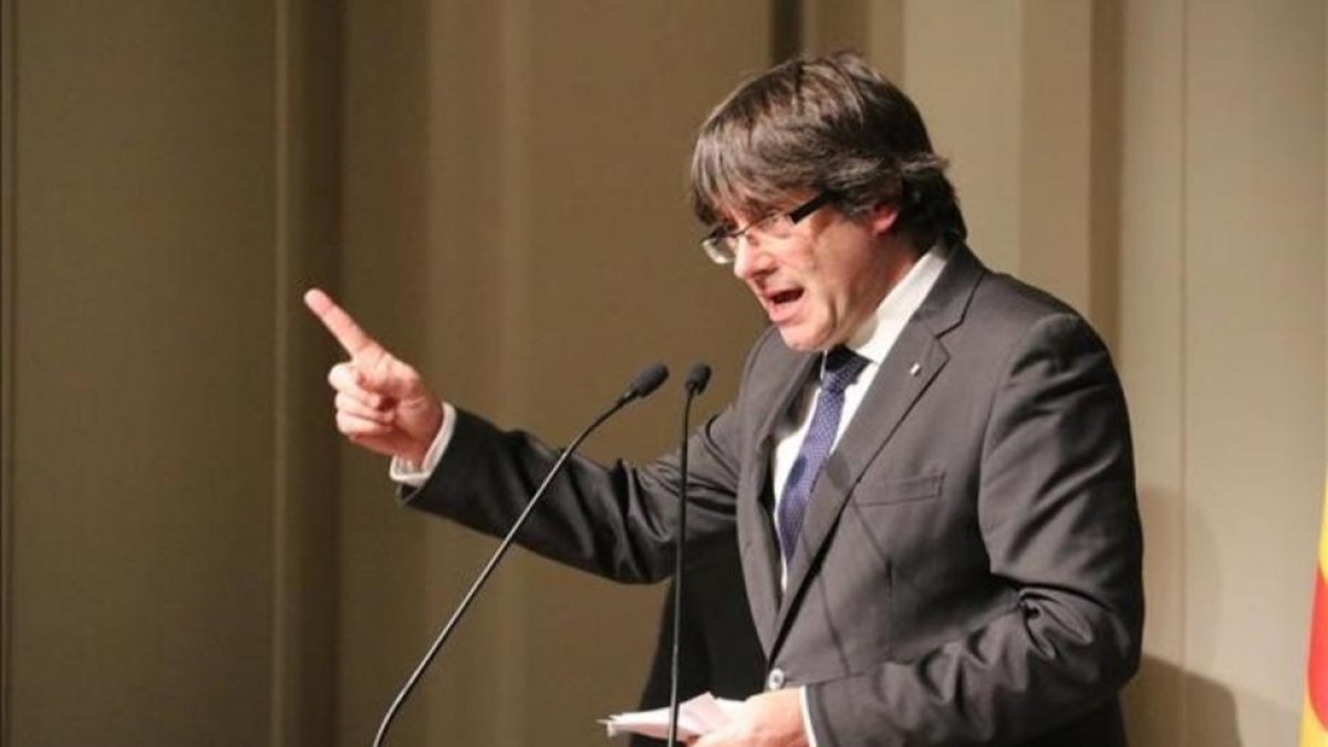VCarles Puigdemont, en un acto en Bruselas.-/ LAURA POUS (ACN)