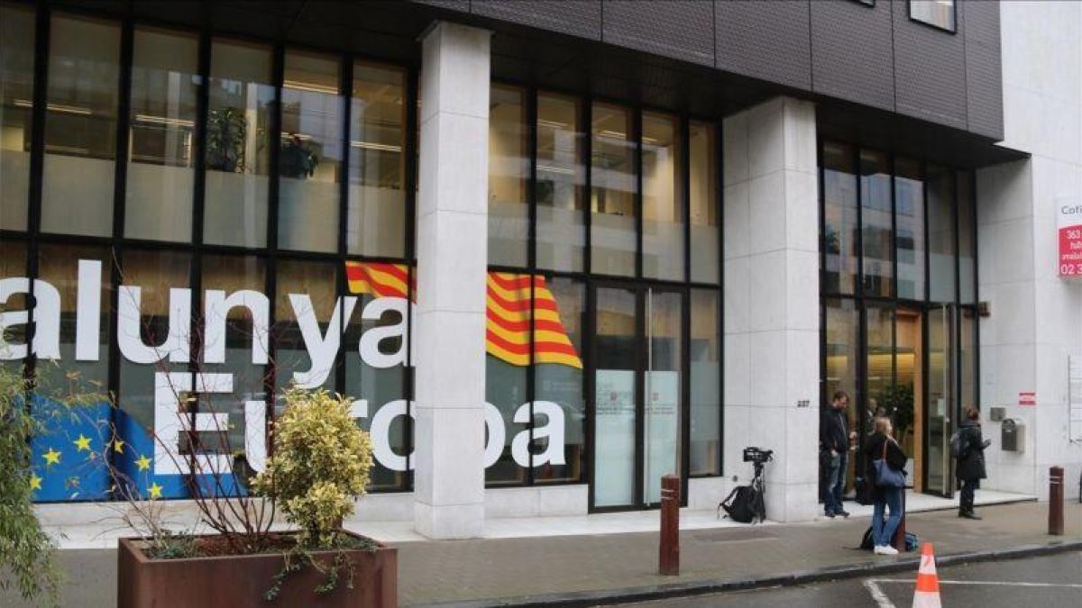 Sede de la delegación del Govern ante la UE, este miércoles.-BLANCA BLAY (ACN)