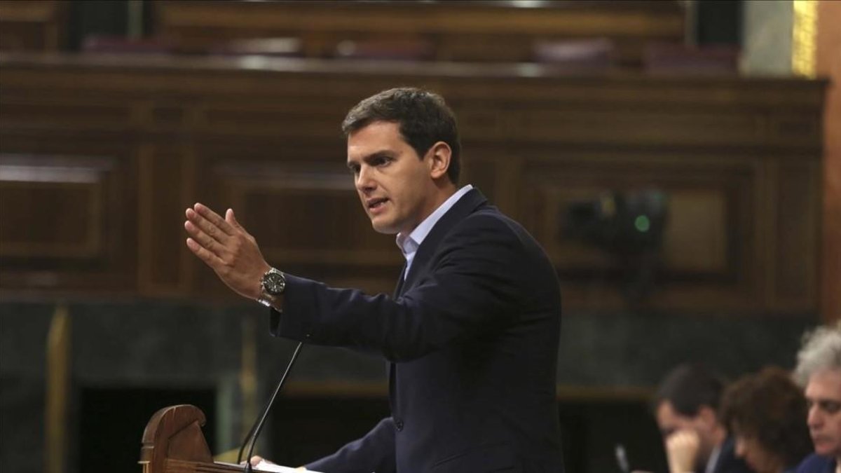 Albert Rivera, el pasado 17 de julio en el Congreso de los Diputados.  /-DAVID CASTRO