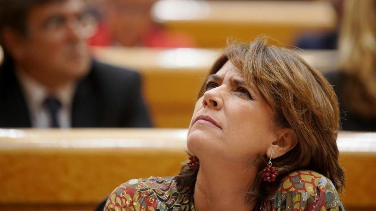 Dolores Delgado, el pasado martes en el Senado.-JOSE LUIS ROCA