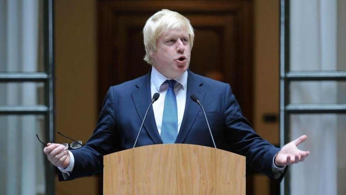 El Ministro de Asuntos Exteriores británico, Boris Johnson, en una comparecencia ante los medios.-ANDREW MATTHEWS